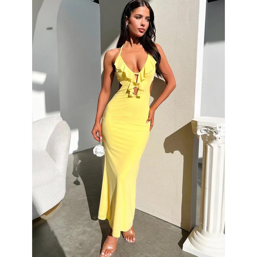 Высокий разрез узкое без рукавов сексуальное платье женское элегантное вечернее длинное платье с открытой спиной облегающее летнее платье Vestidos