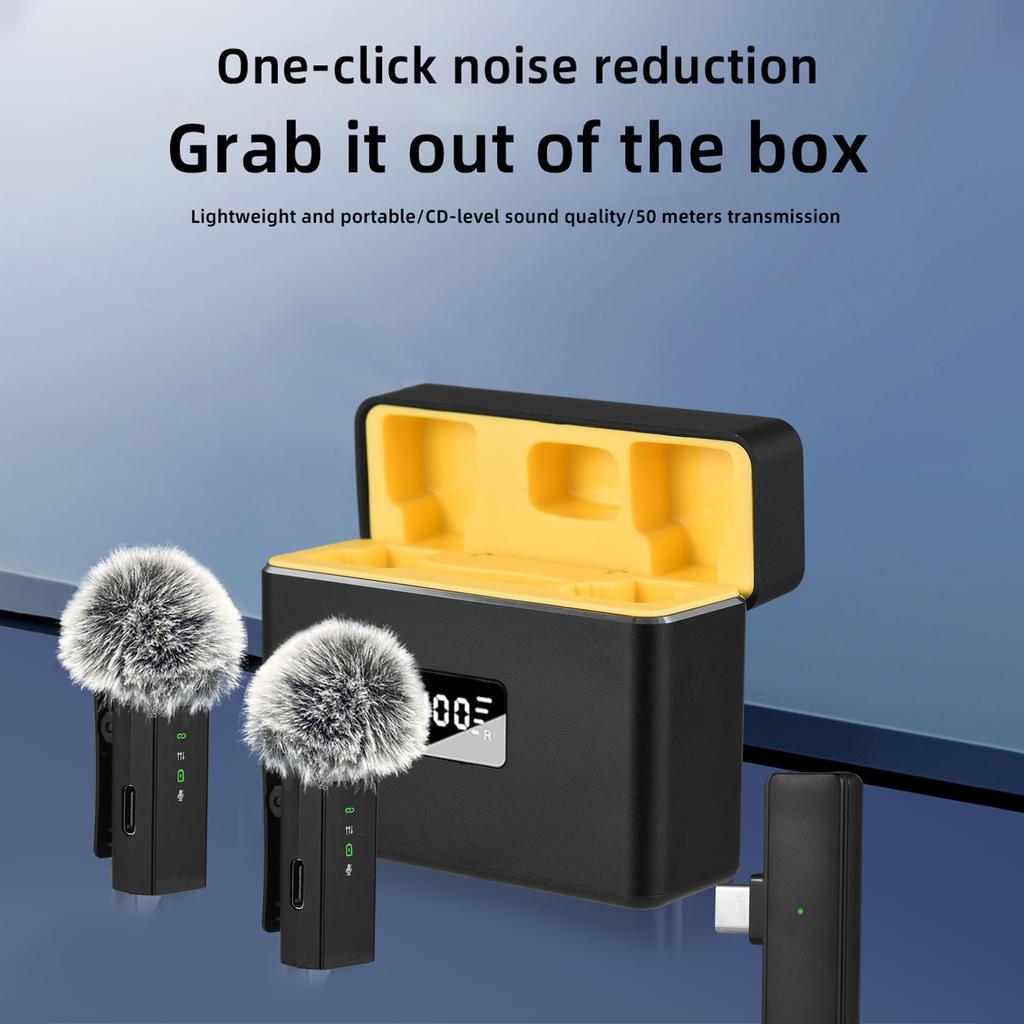 Беспроводной микрофон Профессиональный петличный микрофон с зажимом для микрофонов Двойное цифровое шумоподавление Нет