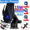 Automatic 15W Car Wireless Charger for iPhone 13 12 11 XR X 8 Samsung S20 S10 Magnetic USB Fast Charging Phone Holder