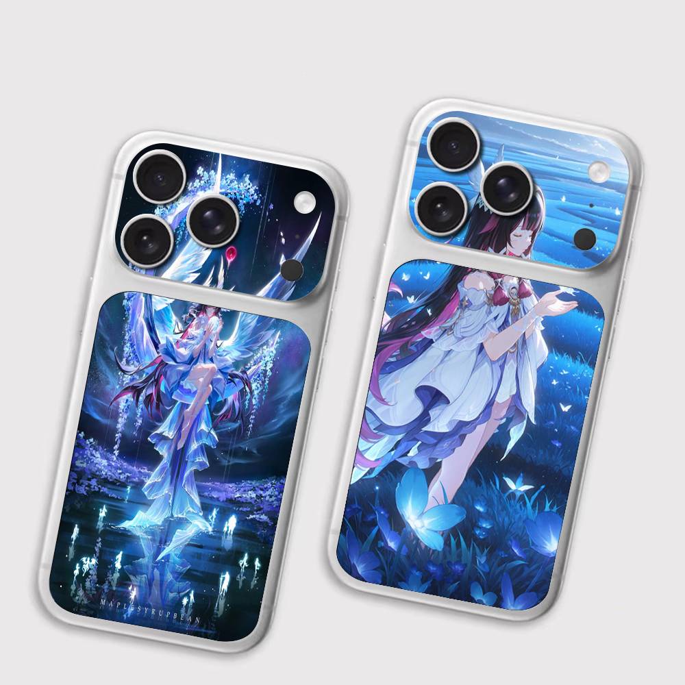 Genshin Impact Коломбина Для Apple iPhone 17 pro Max /17 pro корпуса Задняя крышка Наклейка Пленка Цветная Задняя Защитная Наклейка Пленка