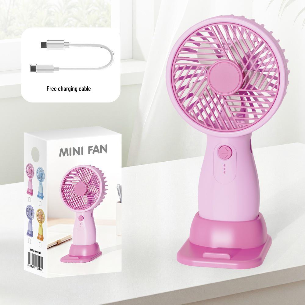 Cartoon USB Rechargeable Portable Handheld Mini Fan for Students with Customizable Logo