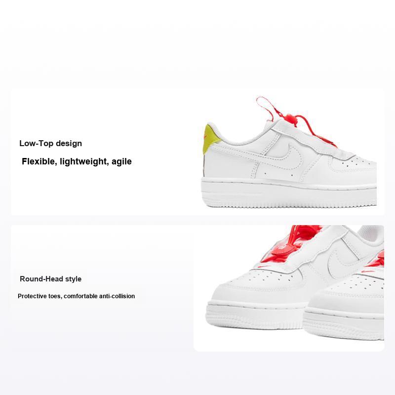 Nike Детские кроссовки Force 1 Toggle PS White Bright Crimson High-Voltage CU5287-102