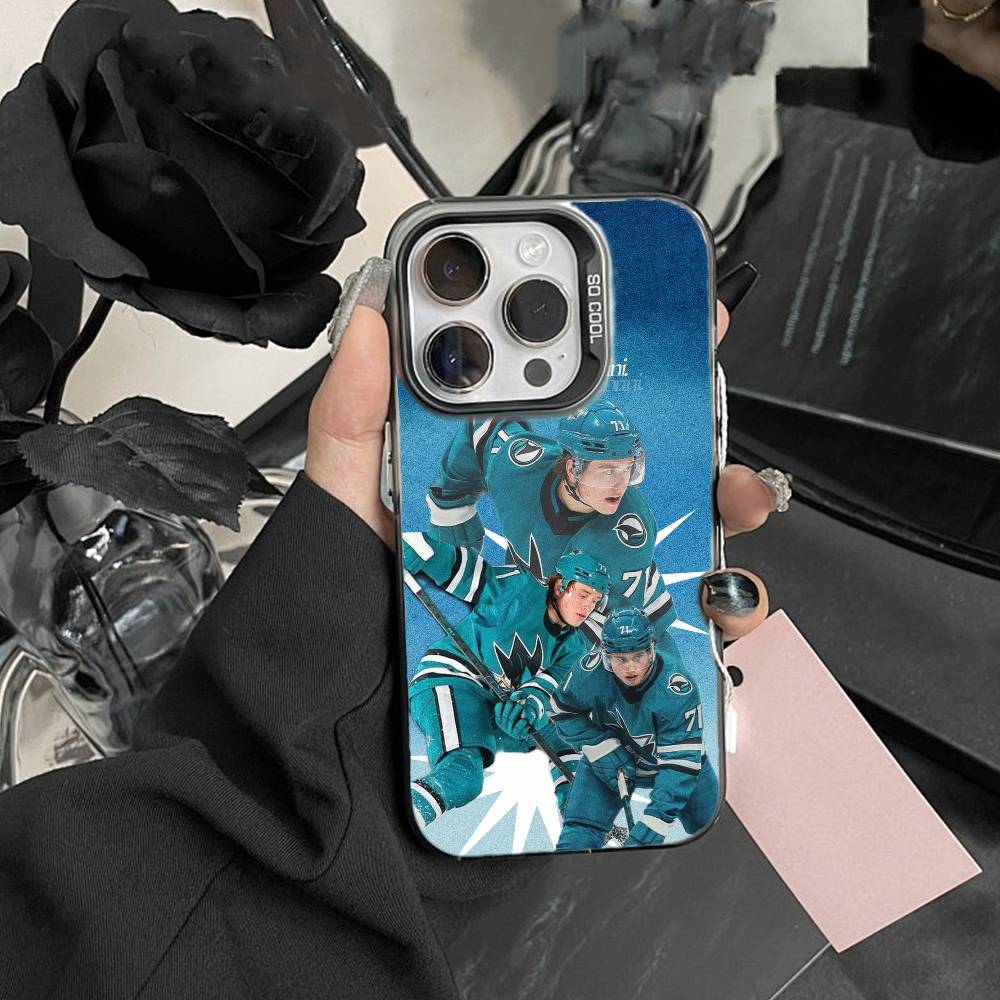 Чехол для телефона U-San Jose Sharks для iPhone 16 17 15 14 12 13 Pro Max Черный цвет Ударопрочный чехол
