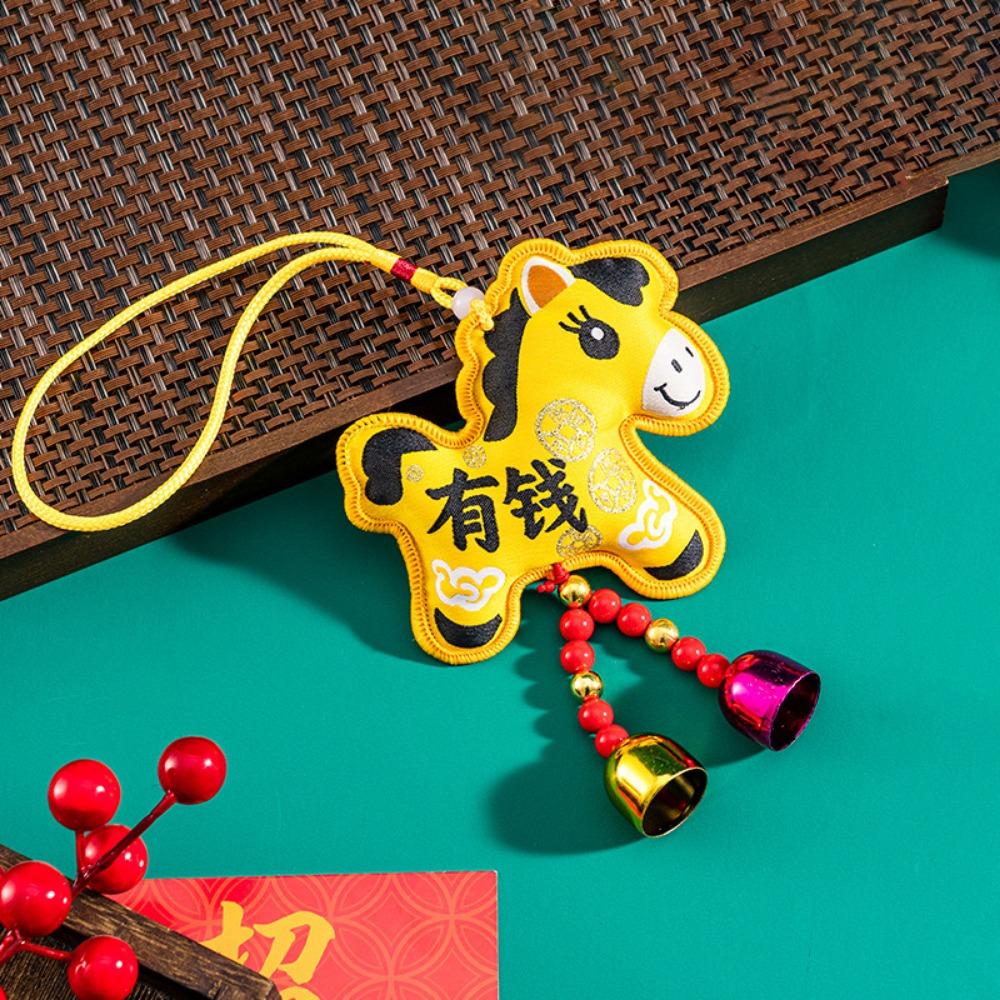 Embroidery Zodiac Mascot Pendant Blessing Car Hanging Pendant Horse Incense Bag  Spring Festival