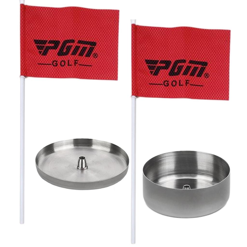 Stainless Steel Golf Green Hole Cup Flag Stick Durable for Putter Accessories