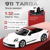 1:Масштаб 32 Модель автомобиля 911 TARGA GT3RS Игрушка Металлический корпус Резиновые шины Спортивные автомобили Открывающиеся двери Модели Игрушки Образовательно-развлекательные Подарки