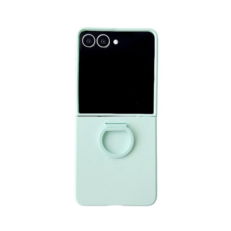 Fashion Macaron Solid Color Anti-Drop Ring Case for Samsung Z Flip7