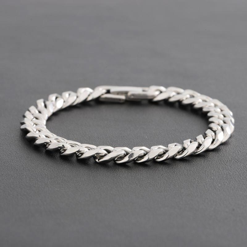 Men's titanium steel bracelet, non-fading Cuban chain, high-end versatile hip-hop accessory, niche minimalist jewelry for women