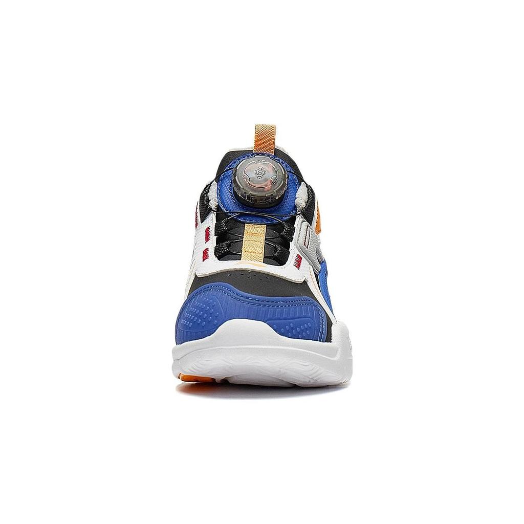 Li Ning детская кожаная спортивная удобная нескользящая износостойкая повседневная обувь детская повседневная обувь сине-белого цвета YKNT122-21