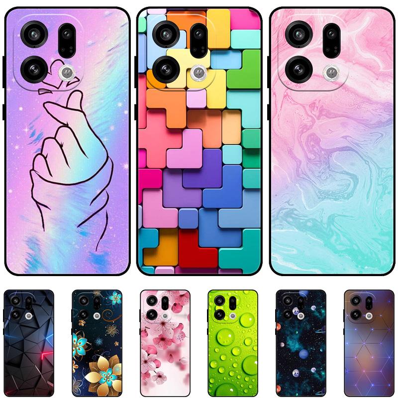 For Oppo Find X9 Pro Case Silicone Luxury Space Soft Bumper for Oppo Find X 9 X9Pro 5G 2025 Phone Cover TPU Funda Shockproof