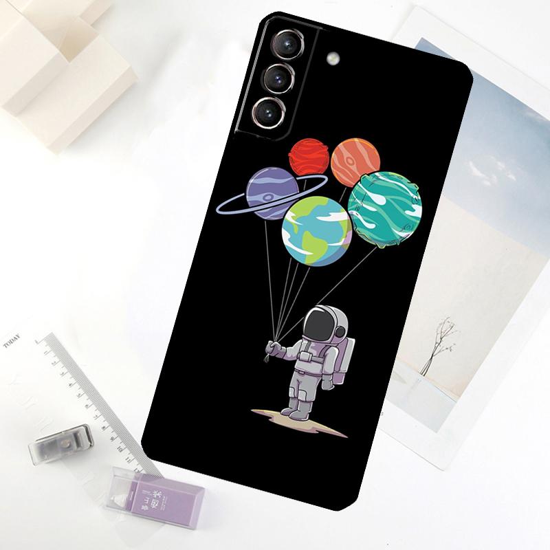 Чехол для телефона Астронавт Звезды Космос Планеты Для Samsung Galaxy S24 FE S23 Ultra S21 S22 S25 S26 Ultra S10 Plus S20 FE