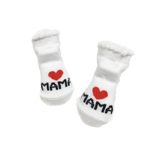 Cute Infant Baby Girl Boy Soft Warm Cotton Love Mama/Papa Letters Socks Gift