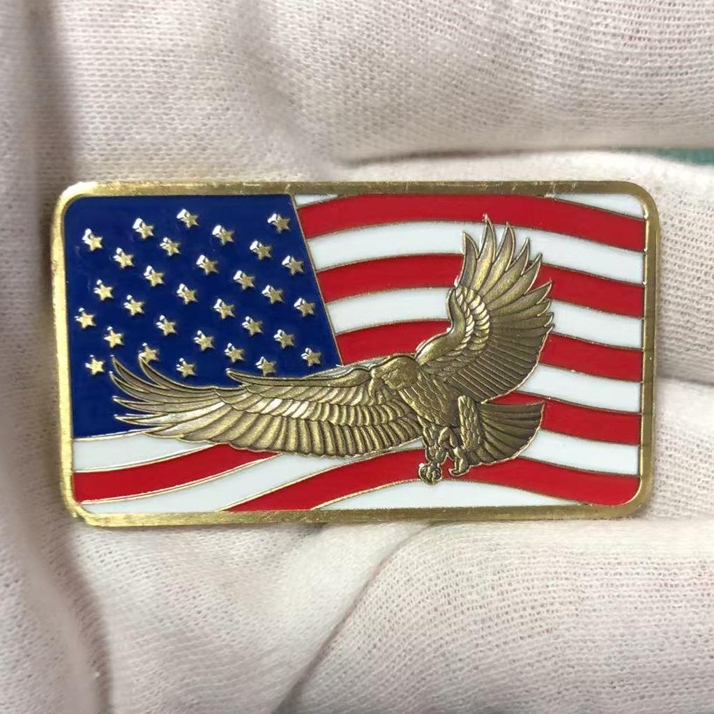 American themed series Eagle Cube commemorative medal, foreign trade commemorative coin, metal badge coin