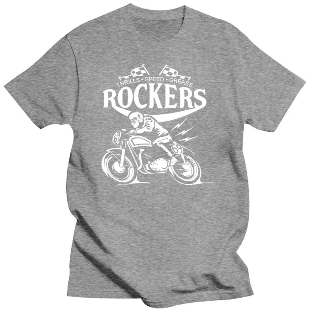 Брендовая футболка мужская 2019 Мода Мужская Уникальная Хлопковая с Короткими Рукавами Круглый Вырез Рокеры Кафе Рейсер CB750 Мотоцикл Байкер