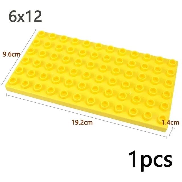 Duploes Big Size Baseplate Multiple Sizes 16x16 8x8 4x4 Bricks Assembly Plates Large Particles Figures Building Blocks Kid Toys