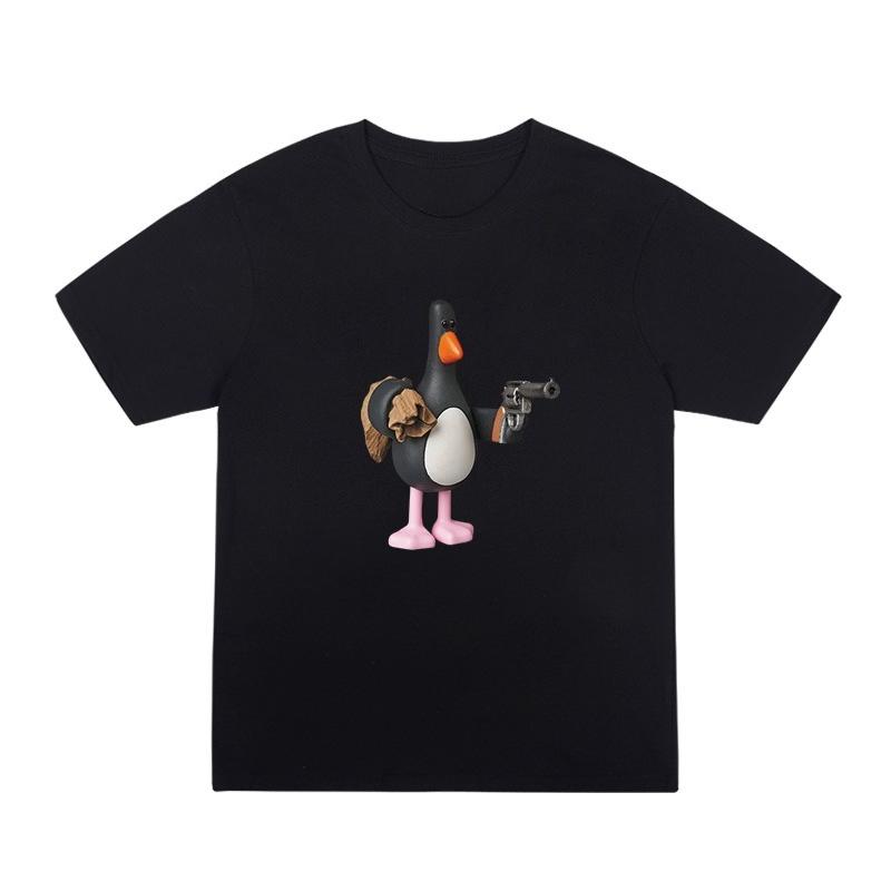 Super Invincible Dog Penguin T-shirt Men and Women British Drama Cartoon Animation Loose Cotton Short Sleeves