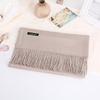 Solid Color Scarf For Women In Winter Thickened And Warm Versatile For Students Single Color Tassel Imitation Cashmere Scarf Shawl