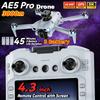 Новый квадрокоптер AE5 Pro Original Drone 8K HD с экраном 4,5” Управление 20-минутная батарея Режим безголового полета 360° Флип Мини-вертолет
