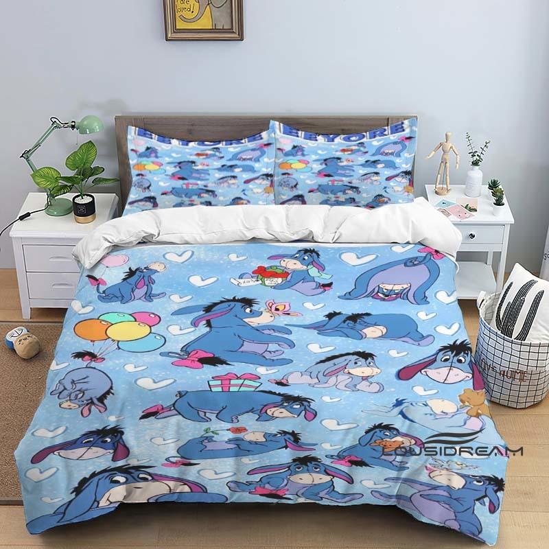 2026 New Disney (Eeyore) Bedding Set, Cartoon Duvet Cover with Pillowcases, Soft and Comfortable, Customizable Bedding Available