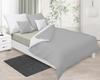 Double-sided satin bedding 160x200 + 2x70x80 white/ash matex