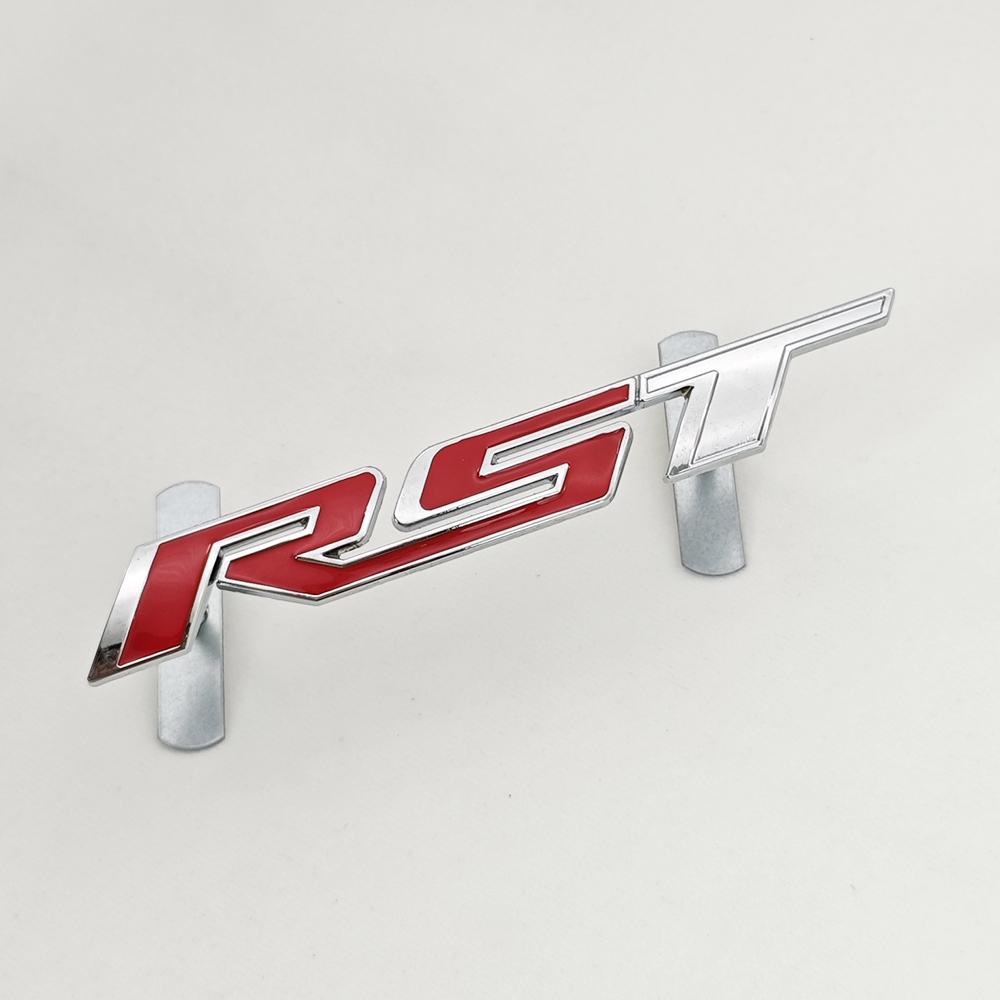 3D Metal Car Sticker RST Logo Front Grill Emblem Trunk Fender Badge For Chevrolet Tahoe Silverado Suburban Colorado Accessories ls2