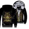 Мужская толстовка из флиса с капюшоном на молнии с 3D-принтом татуировки викингов, двухслойная