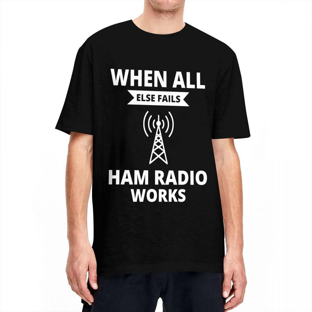 Amateur Ham Radio Operator T Shirt Summer Humor Y2K Retro T-Shirts 100 Cotton Tee Shirt For Male Short Sleeve Casual Clothes