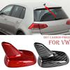 For VW Golf 7 Tiguan 2011- Carbon Fiber Car Antenna Cover Radio Shark Fin Topper Roof Aerial Trim Auto External Accessories