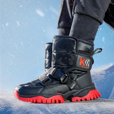 Утолщенные теплые короткие зимние ботинки для мальчиков и девочек, повседневные нескользящие спортивные хлопковые ботинки на флисовой подкладке