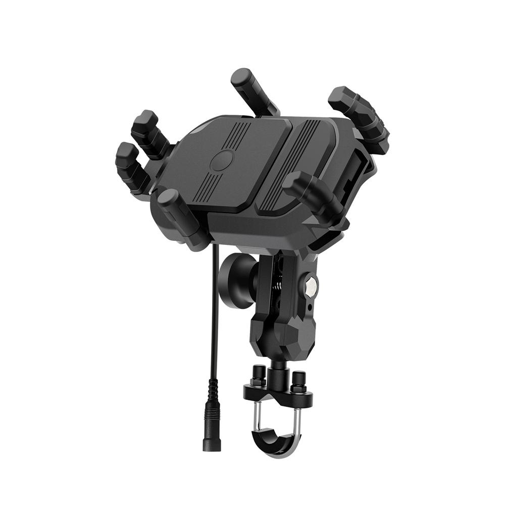 12V-24V 15W QC3.0 Wireless Charging Holder for Motorcycle Handlebar