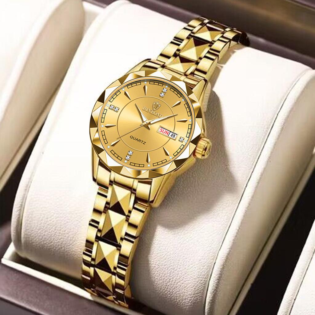 BINBONG Luxury Fashion Business Woman Watch 3ATM Waterproof Date Lover Date Clock Sport Watches Ladies Quartz Wristwatch Gift
