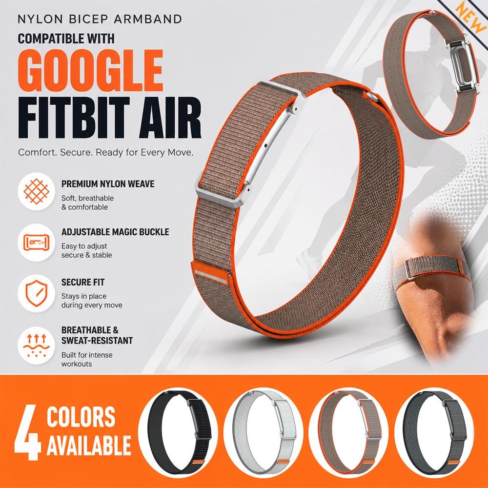Нейлоновый браслет для Google Fitbit Air Ремешки Металлическая рамка Аксессуары для фитнес-трекера Замена ремешка на бицепс для Google Fitbit Air