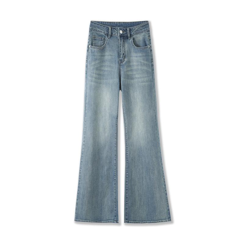 Gypsy stars hot diamonds flash new models do not stick to the legs slightly pull jeans women's soft and comfortable loose flared pants Yichun cotton