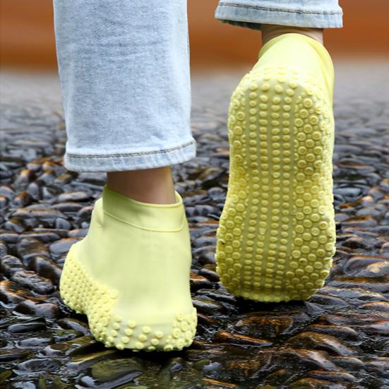1 пара Водонепроницаемые чехлы на обувь от дождя Нескользящие Силиконовые Многоразовые Бахилы Мужские Женские Для Путешествий На Открытом Воздухе Защита для Обуви от Дождя