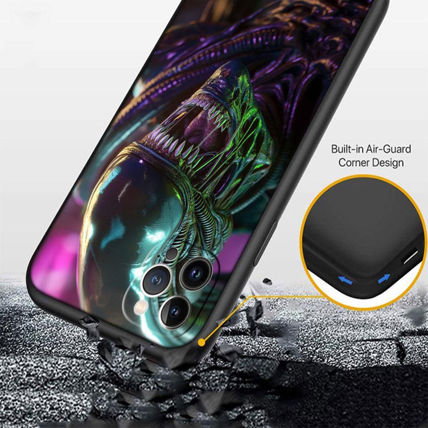 CJ4 Aliens vs Predator Xenomorph Soft Shell Phone Case for OPPO A3 Pro A72 A74 A76 A77 A77S A78 A79 A94 A95 A18 A40M A58