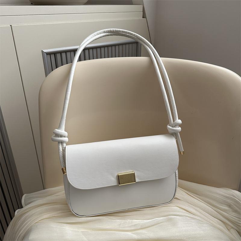 Простая женская сумка 2024 года, китайский Новый год, новый однотонный трендовый корейский вариант, сумка под мышкой, сумка через плечо, маленькая квадратная сумка, сумка из тофу