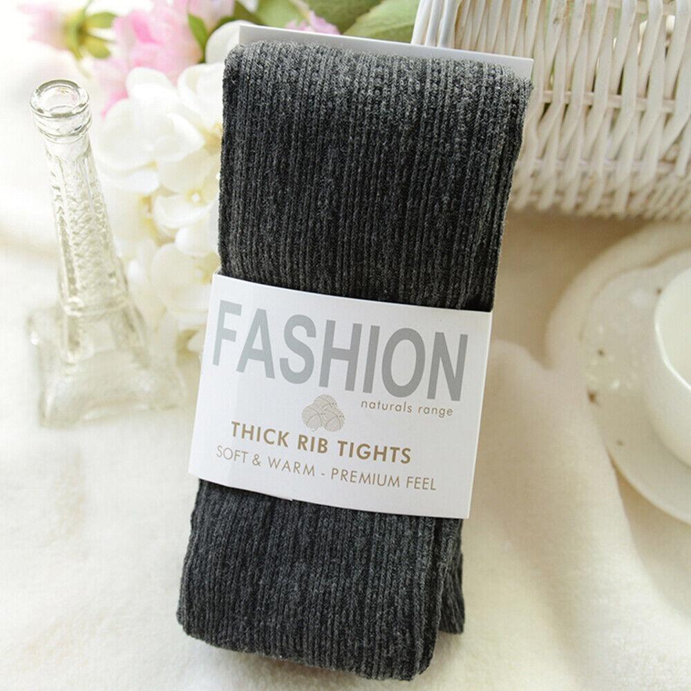 Yarn Knitted Footed Tights Woolen Winter Stretch Stockings Fashion Pantyhose Women