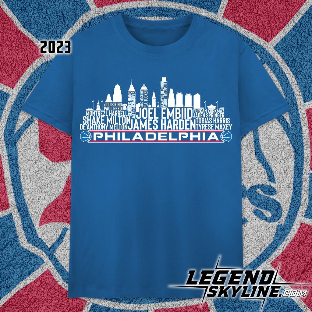 Philadelphia Basketball Team 23 Palyer Roster, Philadelphia City Skyline Shirt and kids tshirt