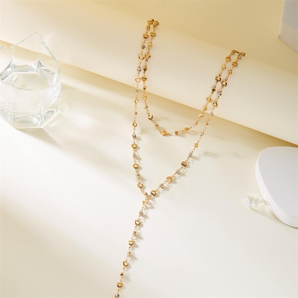 Красочное хрустальное ожерелье-цепочка Винтажная цепочка на ключицу Модное Y-образное ожерелье Вечеринка Ювелирные изделия
