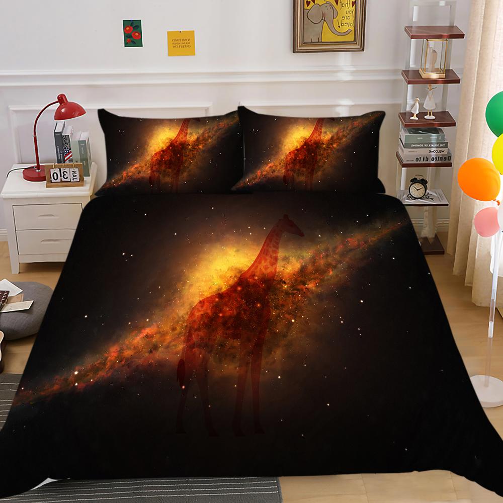 Комплект пододеяльников со звездными животными, домашние покрывала, постельные принадлежности королевского размера, роскошный пододеяльник с наволочкой, романтические комплекты постельного белья