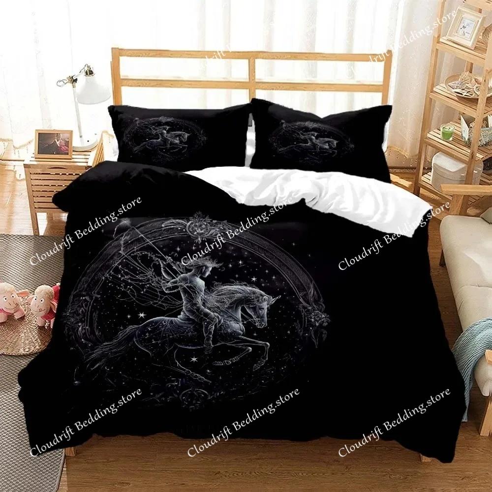 Constellation Print Quilt Cover Soft and Comfortable Comforter Bedding Sets Complete Size
