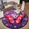 1pc Butterfly Pattern Round Chair mat office Area Rug - Non-Slip, Floor Mat for Office, Bedroom, Ideal home decor gift c0112052