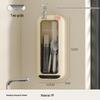 Wall-Mounted Chopstick Holder with Lid and Drain