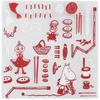 Indigo MOOMIN wrapping OPP bag zipper SS sewing red 5 pieces MP675