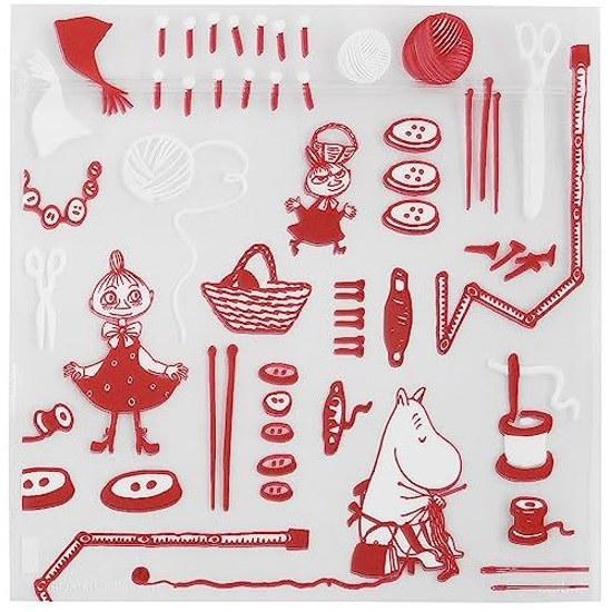 Indigo MOOMIN wrapping OPP bag zipper SS sewing red 5 pieces MP675