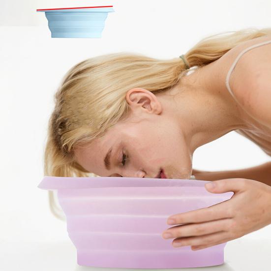 Миска для ледяной ванны для лица, складная силиконовая миска для ухода за кожей лица со встроенными решетками, холодная терапия
