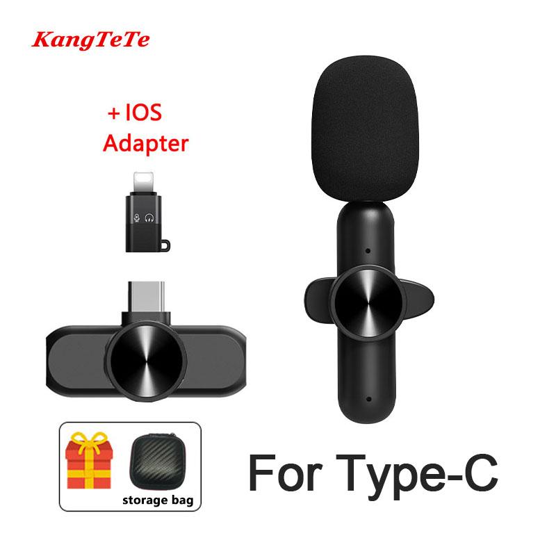 Беспроводной петличный микрофон, портативный мини-микрофон, шумоподавление, аудио- и видеозапись для iPhone, игр на Android, прямая трансляция