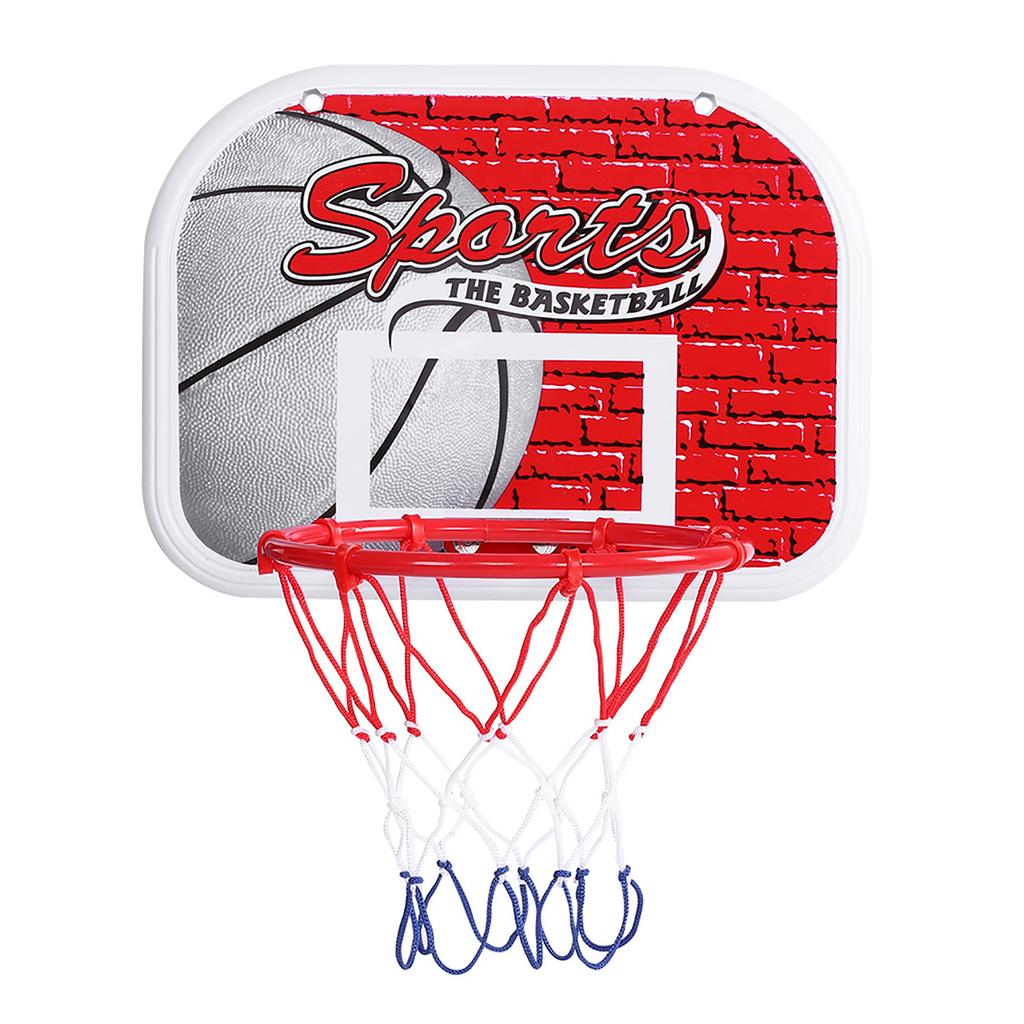 Indoor Children Mini Basketball System Backboard Hoop Kit Door Wall Mounted Kid Toy Set (Small)