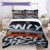 1PC music mixtape Theme Bedding Quilt Set Quilt Cover Pillowcase Home Decoration Birthday Gift (1 * duvet cover + 2 * pillowcase, without core)A6
