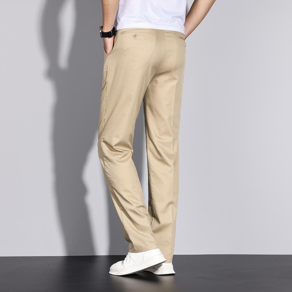 [Machine Washable Anti Wrinkle and Smooth] Spring and Summer New Wear resistant Men's Straight Tube Business Casual Pants